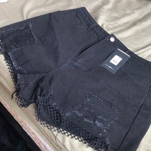 FashionNova high rise all night out black short